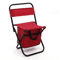 Foldable Fishing Chair With Cooler Bag Lightweight Portable Stool With Backrest 220 Lb Capacity 1