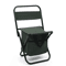 Foldable Fishing Chair With Cooler Bag Lightweight Portable Stool With Backrest 220 Lb Capacity 2