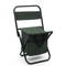 Foldable Fishing Chair With Cooler Bag Lightweight Portable Stool With Backrest 220 Lb Capacity 2