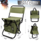 Foldable Fishing Chair With Cooler Bag Lightweight Portable Stool With Backrest 220 Lb Capacity 6