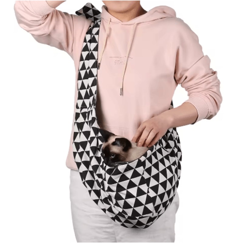 Comfortable Pet Harness Carrier Sling Spacious Hands Free Pet Sling Bag For Small And Medium Pets 8