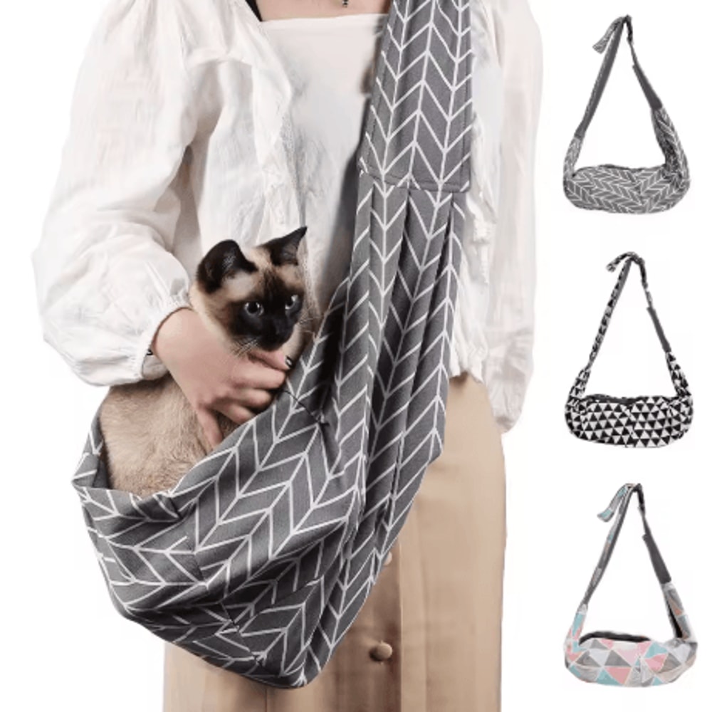 Comfortable Pet Harness Carrier Sling Spacious Hands Free Pet Sling Bag For Small And Medium Pets 0