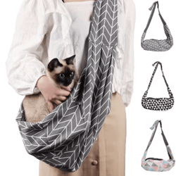 comfortable pet harness carrier sling spacious hands free pet sling bag for small and medium pets
