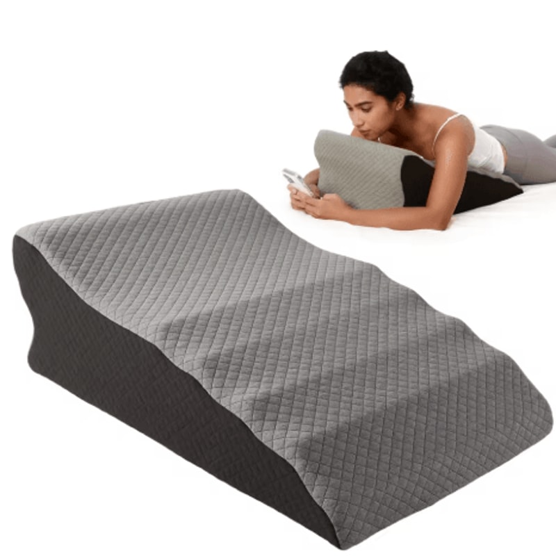 Wedge Shaped Bed Pillow 9 Inch High Support Triangular Pillow For Sleep Reading And Rest 2