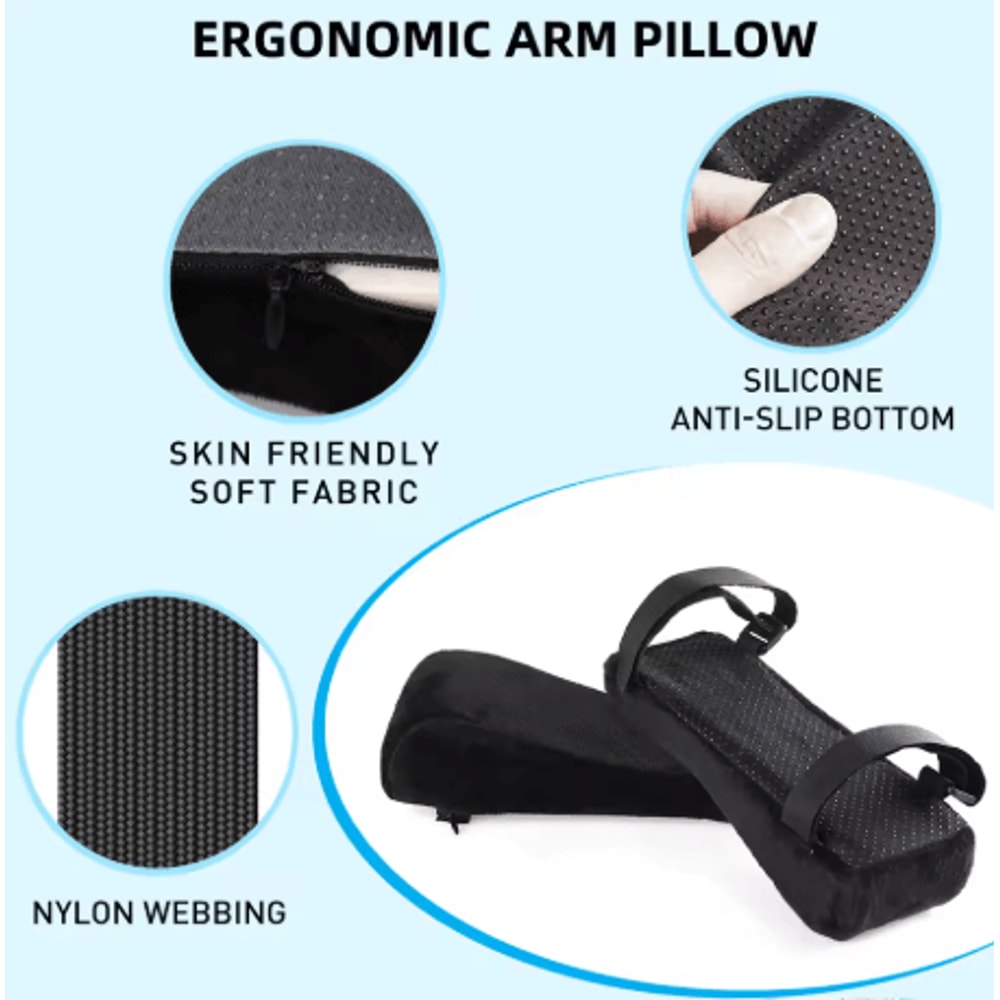 Ergonomic Chair Armrest Pads 2 Piece Set Pressure Relief Elbow And Forearm Support For Office Chair 5