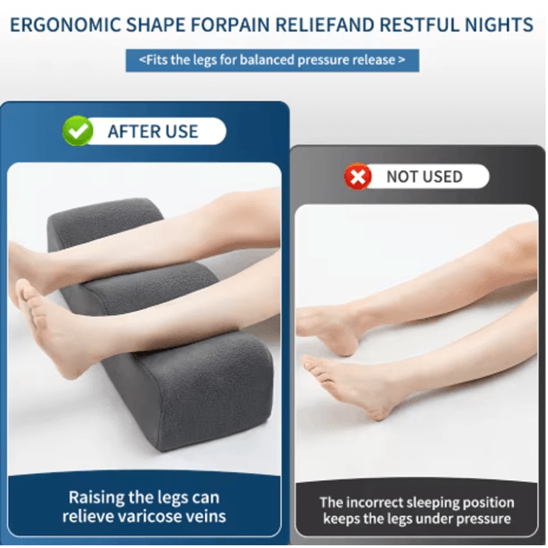 Ergonomic Leg Pillow With Straps Waist Pain Relief Leg Raiser Cushion For Bed And Sofa 6