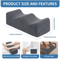 Ergonomic Leg Pillow With Straps Waist Pain Relief Leg Raiser Cushion For Bed And Sofa 9