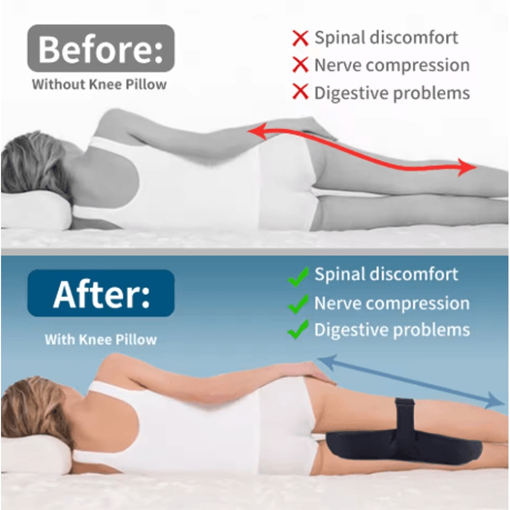 Ergonomic Knee Pillow For Side Sleepers Joint And Sciatic Relief Support Cushion 7