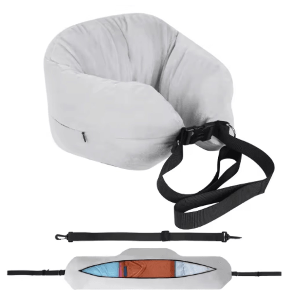 Adjustable U Shaped Travel Neck Pillow Washable Fillable Comfort Pillow For Airplane And Travel 1