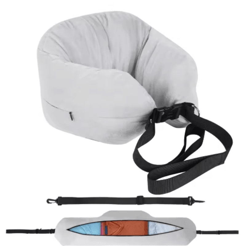 Adjustable U Shaped Travel Neck Pillow Washable Fillable Comfort Pillow For Airplane And Travel 1