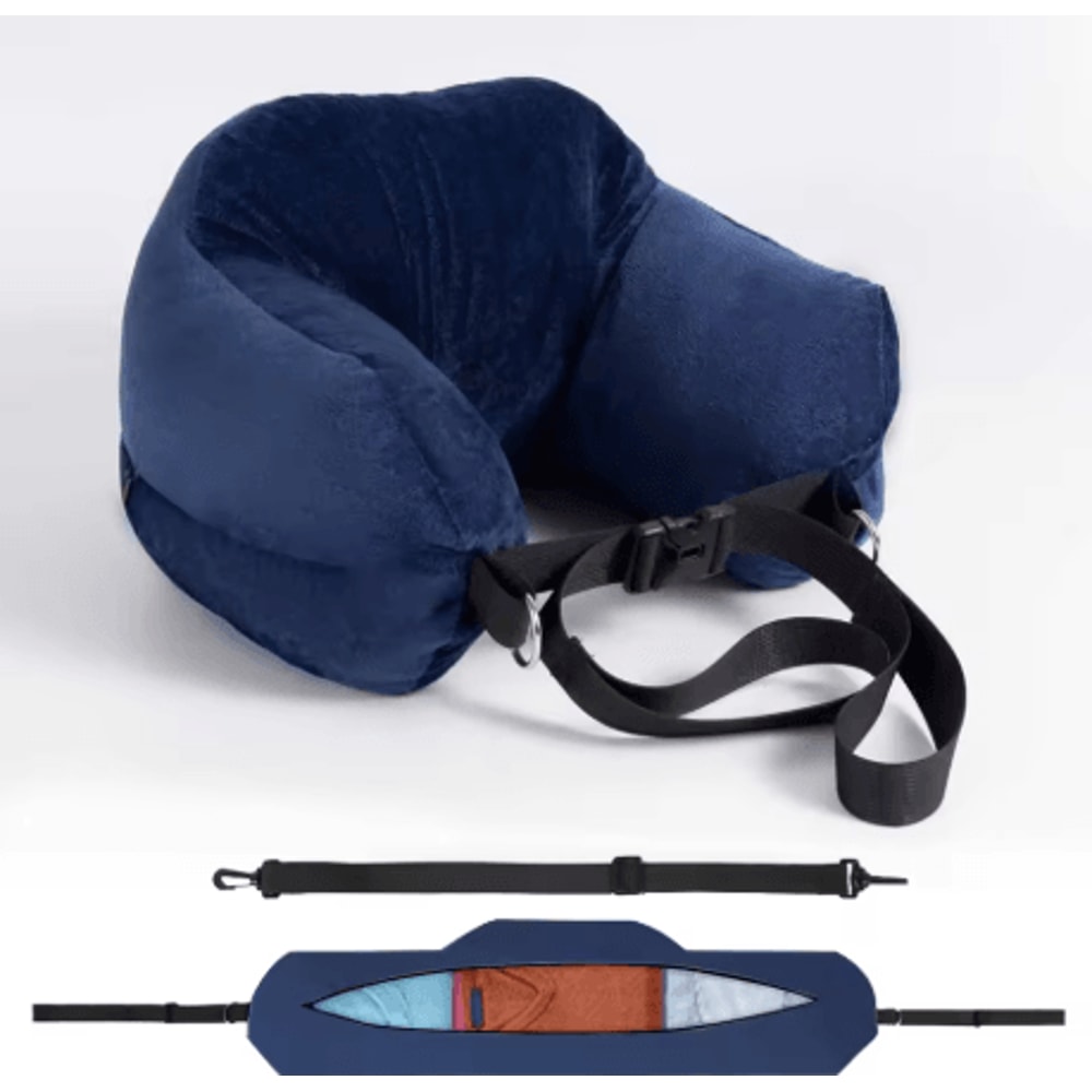 Adjustable U Shaped Travel Neck Pillow Washable Fillable Comfort Pillow For Airplane And Travel 6