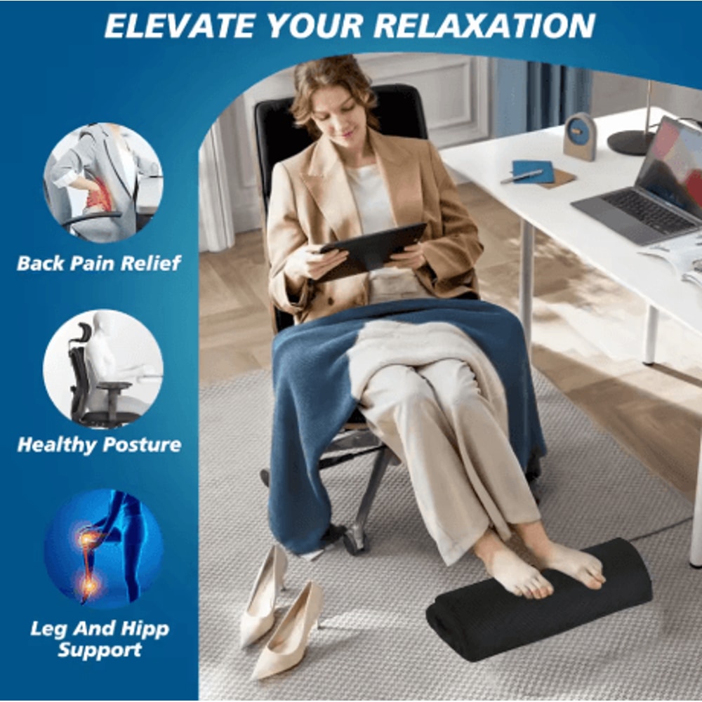 Memory Foam Office Foot Stool Under Desk Footrest And Leg Elevation Pillow For Gaming And Home Offi 5