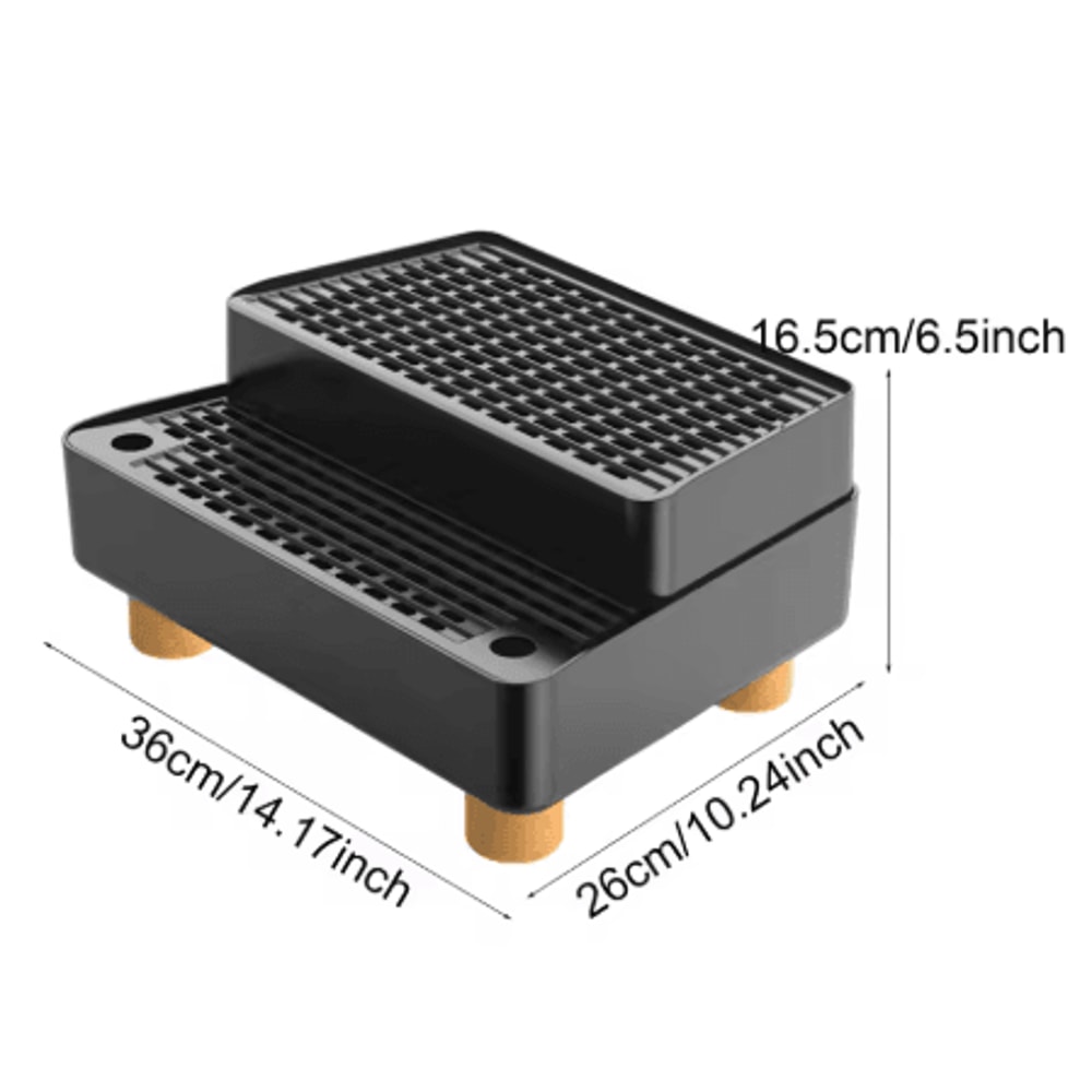 3 Step Cat Litter Box Ramp Non Slip Feet Filter Footboard For Automatic Cat Toilets 1