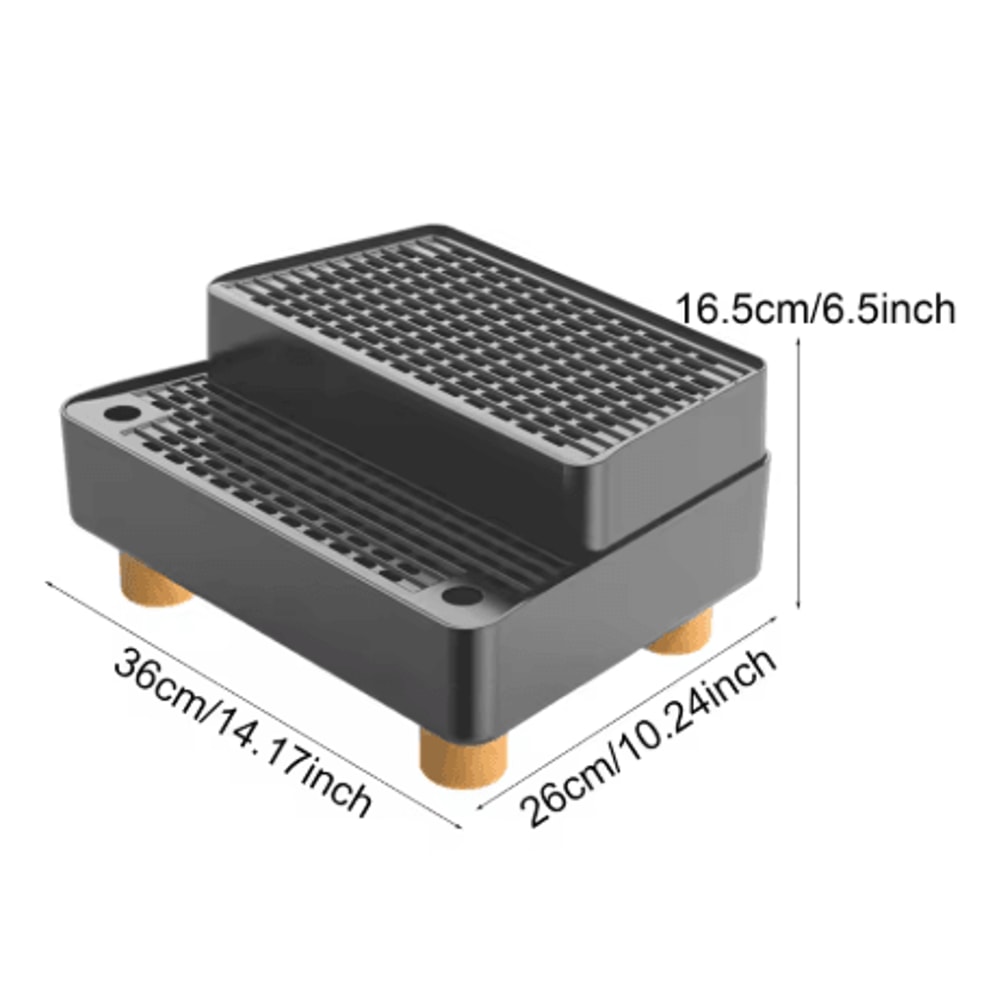 3 Step Cat Litter Box Ramp Non Slip Feet Filter Footboard For Automatic Cat Toilets 2