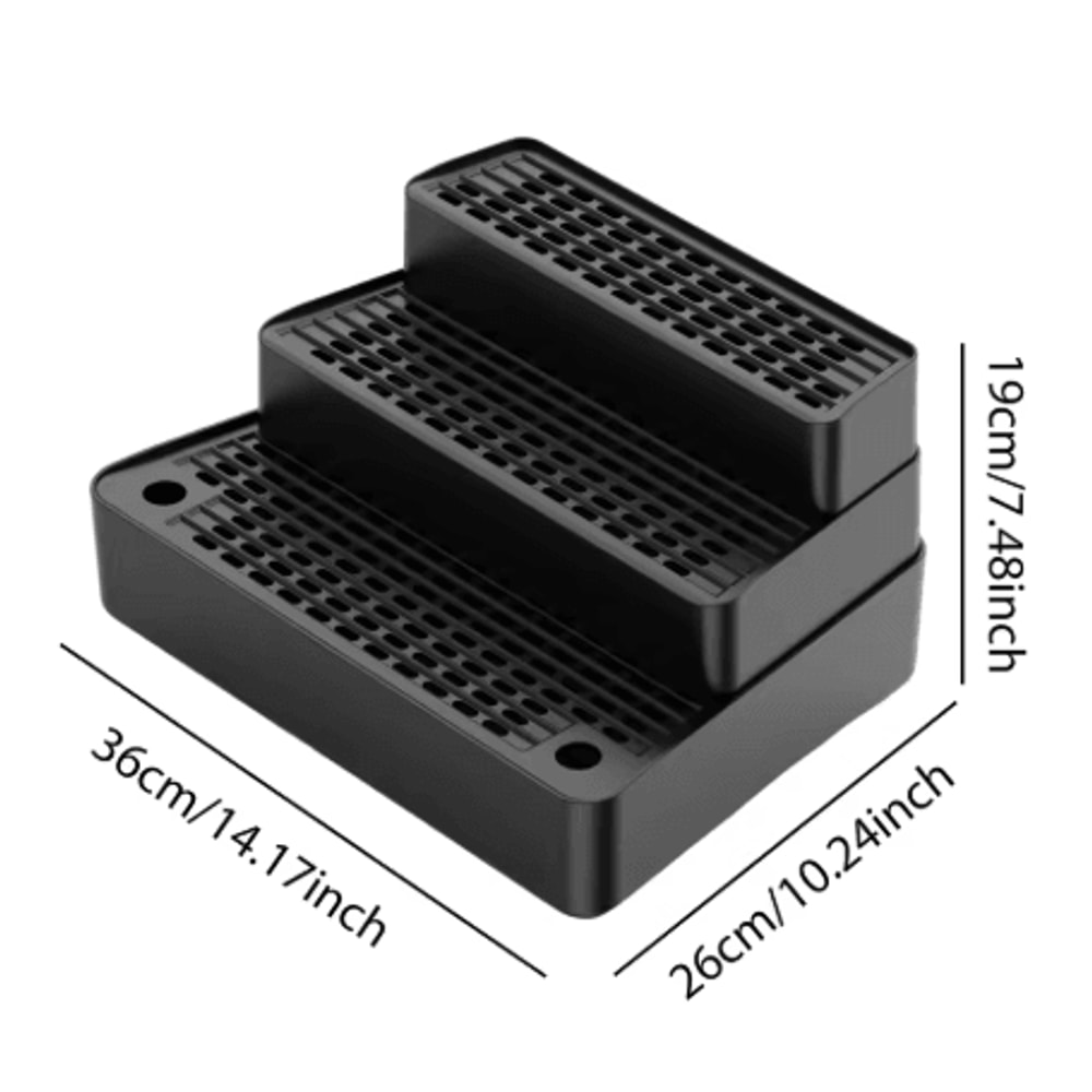3 Step Cat Litter Box Ramp Non Slip Feet Filter Footboard For Automatic Cat Toilets 5
