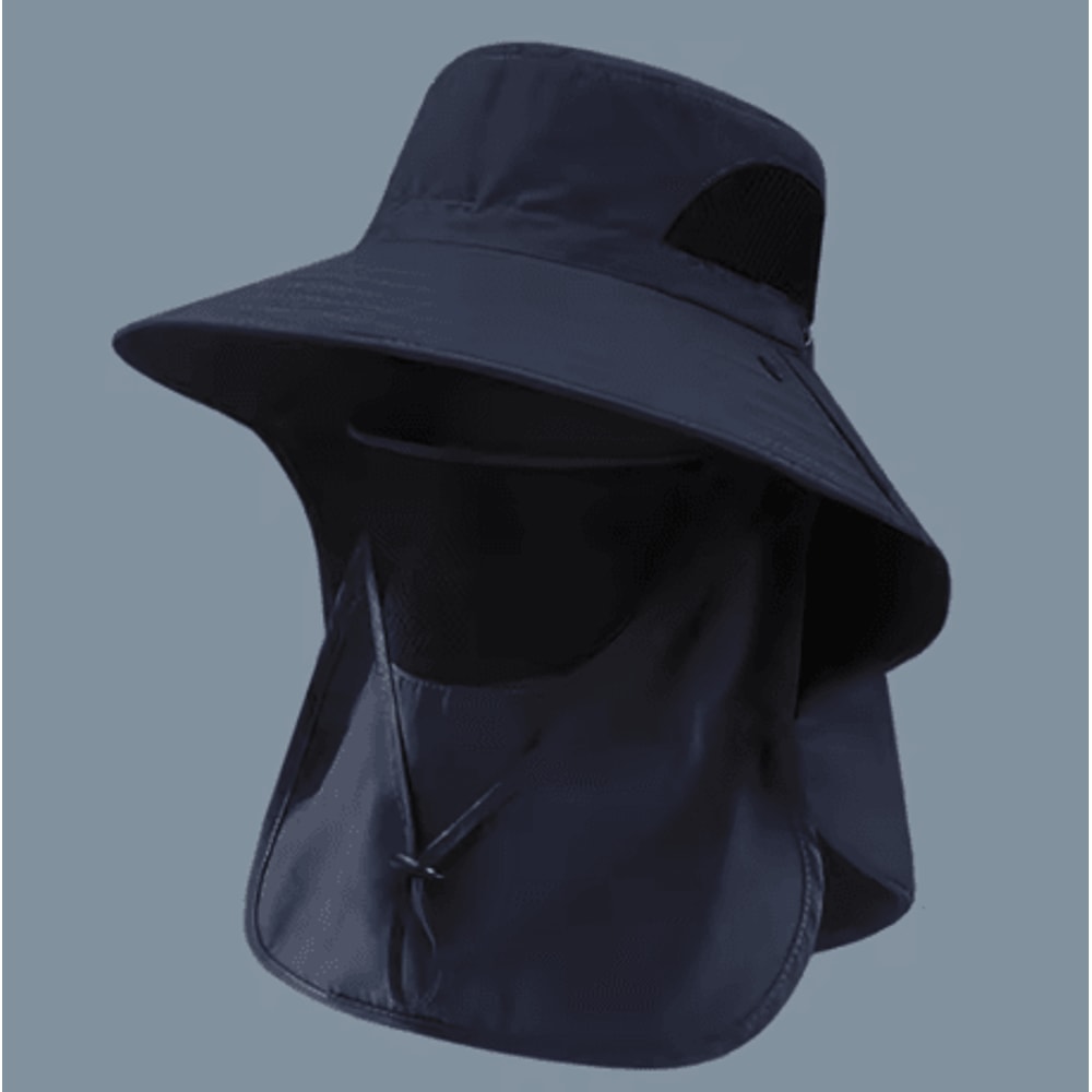 Summer UV Protection Sun Hat Outdoor Fishing And Hiking Bucket Hat With Neck Flap Unisex 2