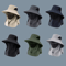 Summer UV Protection Sun Hat Outdoor Fishing And Hiking Bucket Hat With Neck Flap Unisex 10