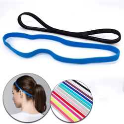 5pcs candy color sports headbands anti slip elastic yoga hair bands for men and women