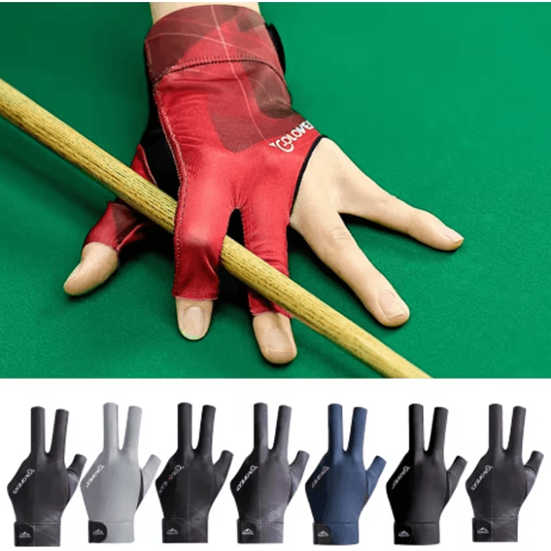 Open Finger Billiard Glove Breathable Polyester Snooker And Pool Glove With Adjustable Strap 9