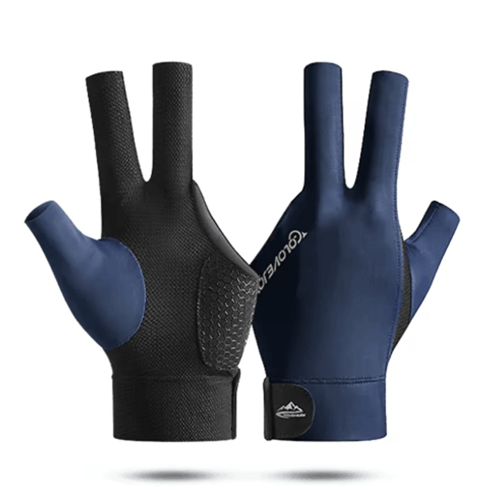Open Finger Billiard Glove Breathable Polyester Snooker And Pool Glove With Adjustable Strap 2