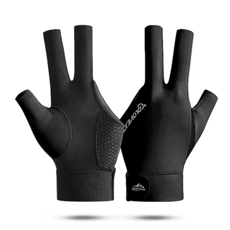 Open Finger Billiard Glove Breathable Polyester Snooker And Pool Glove With Adjustable Strap 3