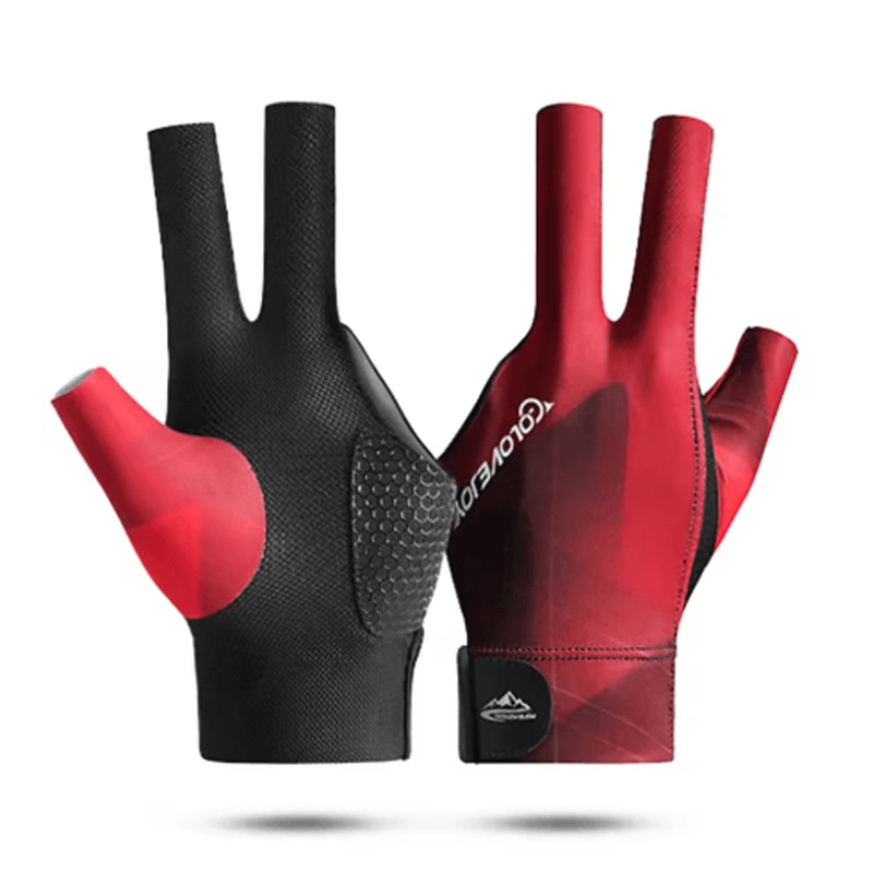 Open Finger Billiard Glove Breathable Polyester Snooker And Pool Glove With Adjustable Strap 11