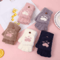 Womens Plush Cat Paw Mittens Thick Warm Fingerless Winter Gloves For Girls 5