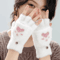 Womens Plush Cat Paw Mittens Thick Warm Fingerless Winter Gloves For Girls 0