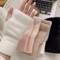 Soft Mink Fleece Fingerless Gloves For Women Plush Knitted Wrist Mittens For Autumn And Winter 7