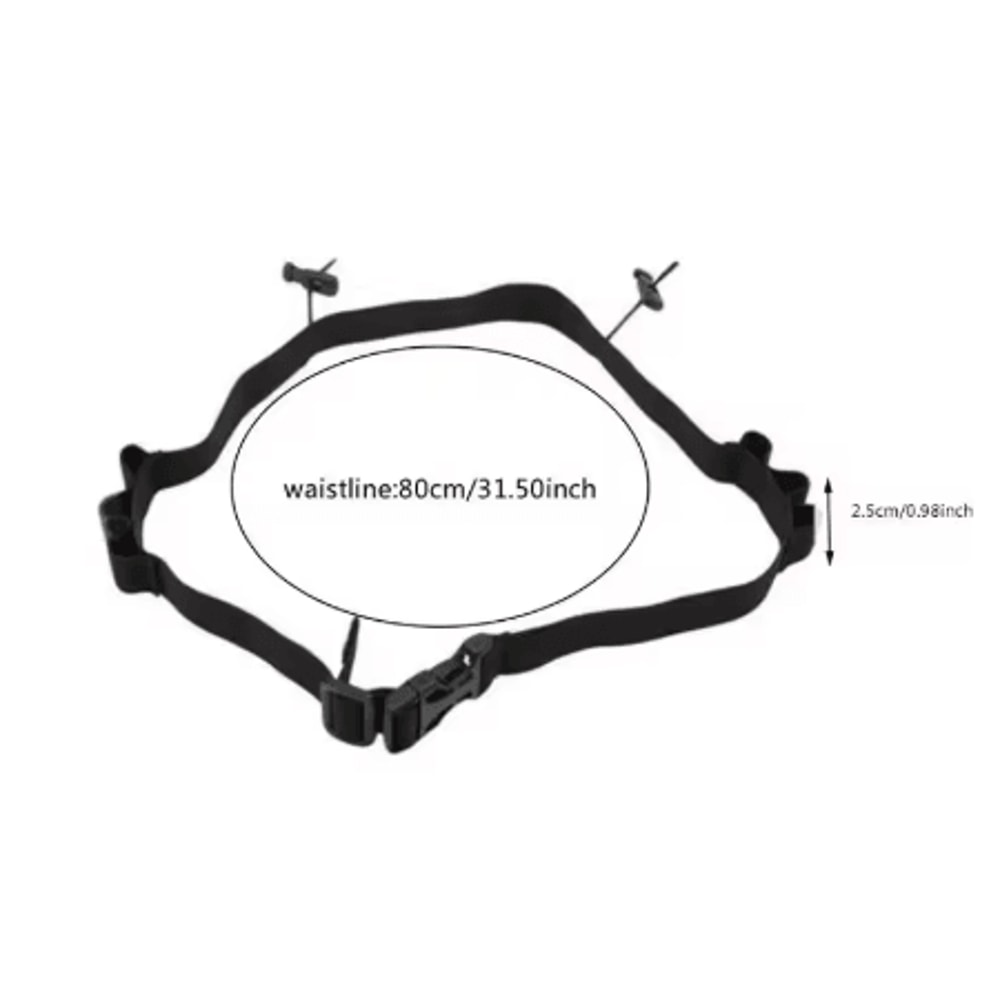 Running Race Number Belt Adjustable Bib Holder Waist Pack With 6 Gel Loops For Triathlon And Marath 2
