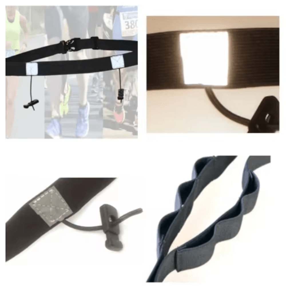 Running Race Number Belt Adjustable Bib Holder Waist Pack With 6 Gel Loops For Triathlon And Marath 4