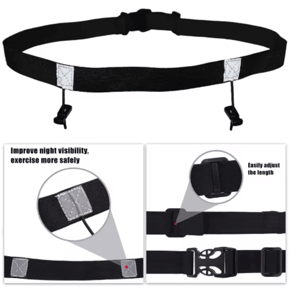 Running Race Number Belt Adjustable Bib Holder Waist Pack With 6 Gel Loops For Triathlon And Marath 5
