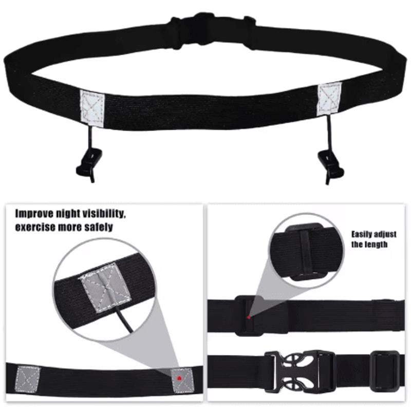 Running Race Number Belt Adjustable Bib Holder Waist Pack With 6 Gel Loops For Triathlon And Marath 5