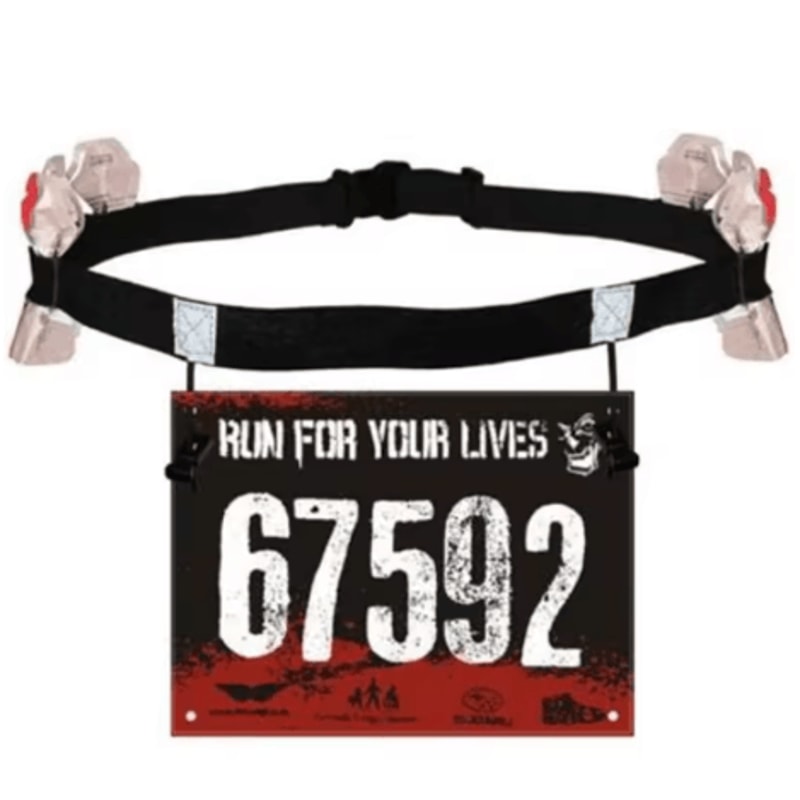 Running Race Number Belt Adjustable Bib Holder Waist Pack With 6 Gel Loops For Triathlon And Marath 0
