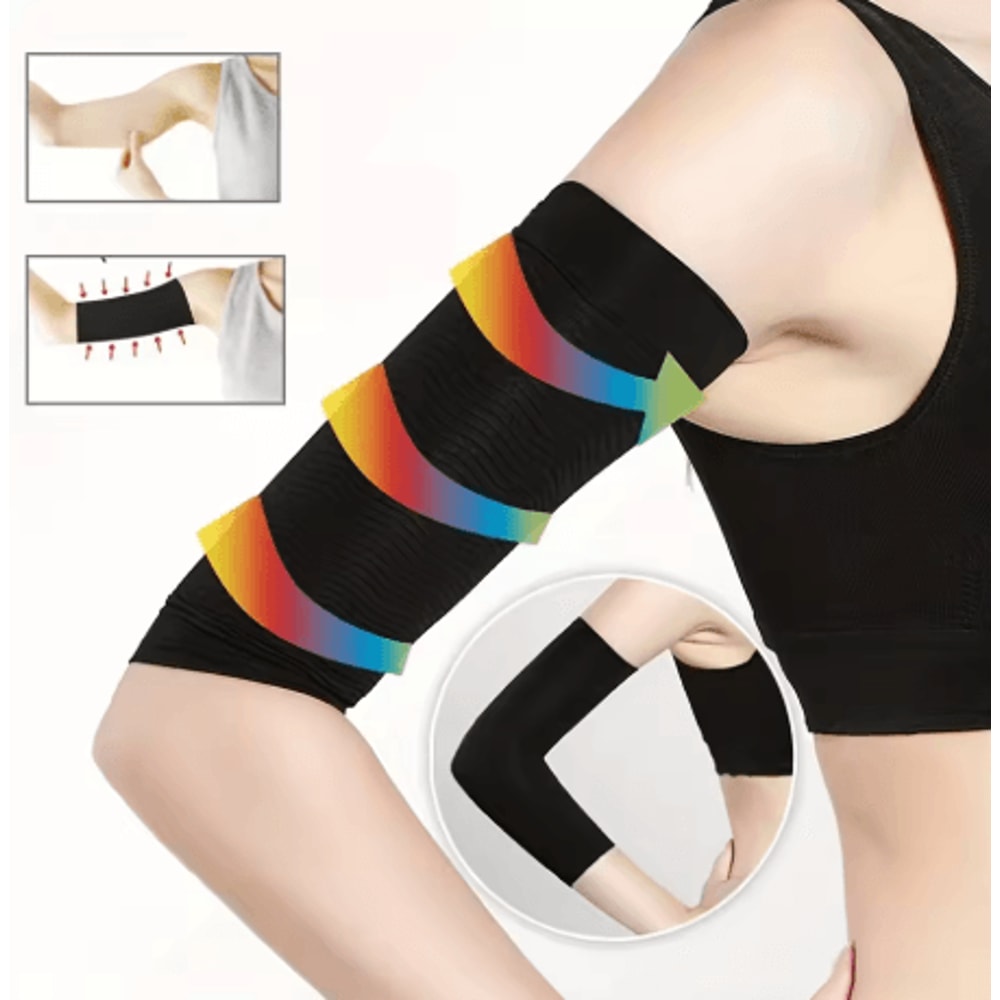 Knitted Compression Arm Sleeve Elastic Shaping And Beauty Support Sleeve 0