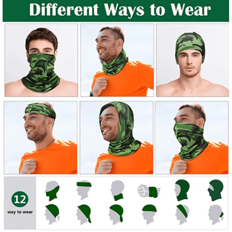 Outdoor UV Protection Bandana Scarf Multifunctional Neck Warmer Face And Head Wrap For Fishing Hiki 11