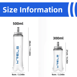 collapsible soft water bottle large caliber sports flask for cycling hiking and running