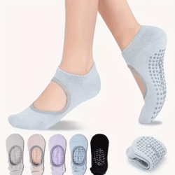 professional womens yoga socks breathable anti slip silicone grip socks for pilates ballet and fitness