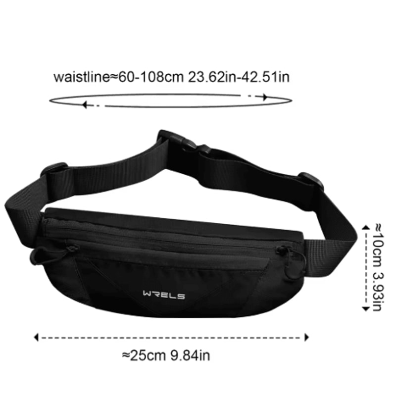 WRELS Running Sports Belt Waterproof Waist Pack With Pockets For Marathon Jogging And Cycling Unise 2