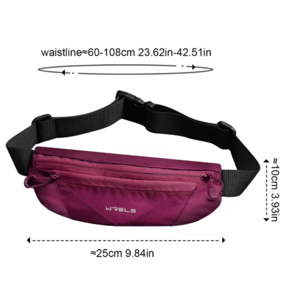 WRELS Running Sports Belt Waterproof Waist Pack With Pockets For Marathon Jogging And Cycling Unise 3