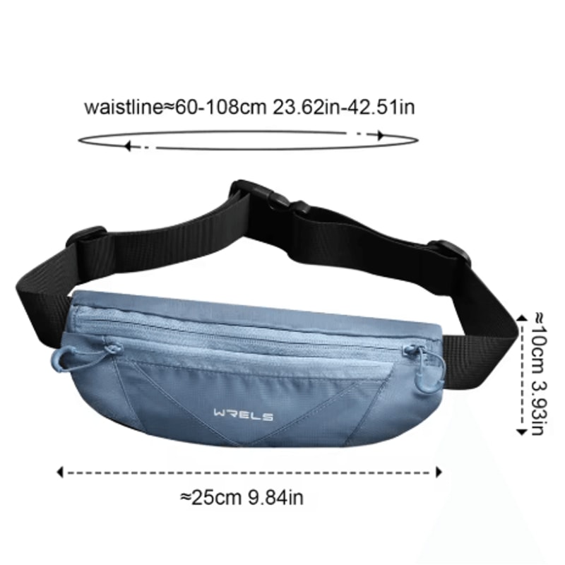 WRELS Running Sports Belt Waterproof Waist Pack With Pockets For Marathon Jogging And Cycling Unise 4