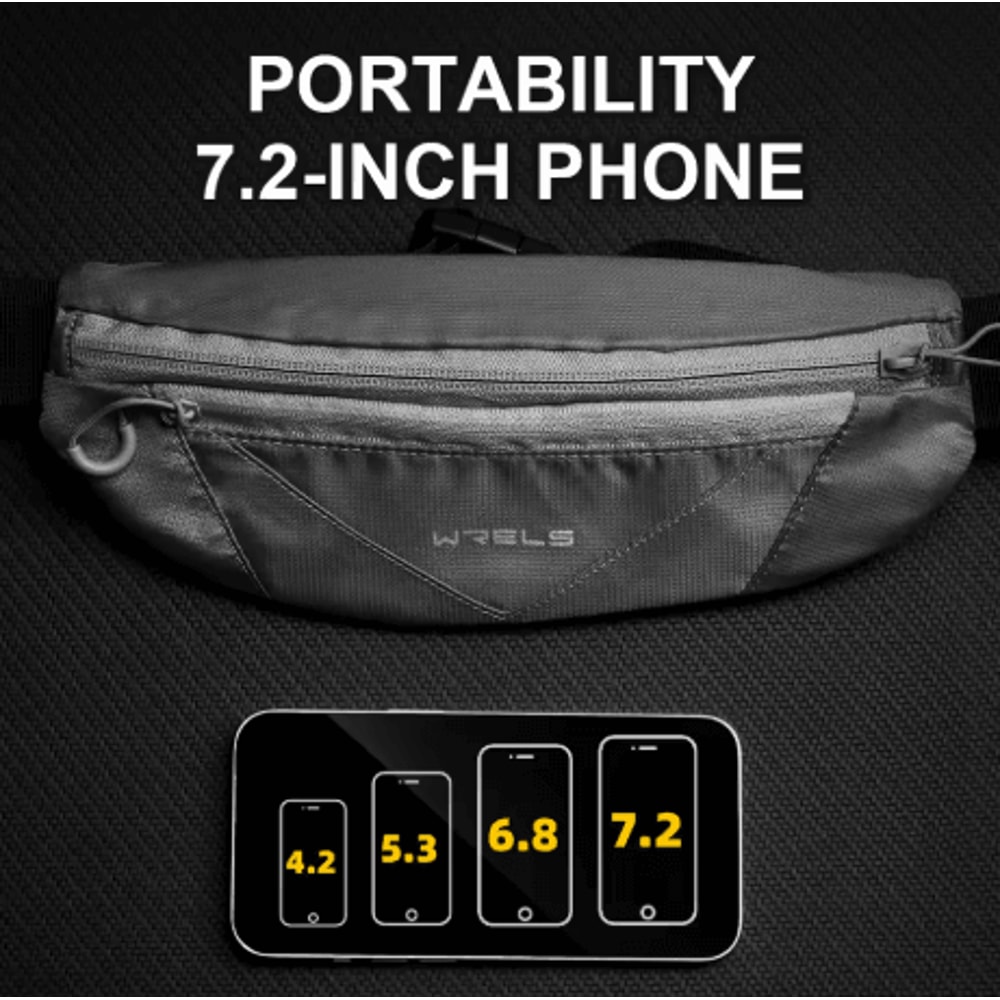WRELS Running Sports Belt Waterproof Waist Pack With Pockets For Marathon Jogging And Cycling Unise 6