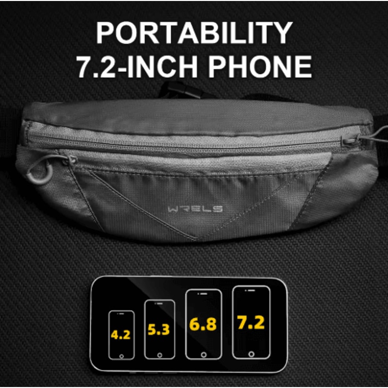 WRELS Running Sports Belt Waterproof Waist Pack With Pockets For Marathon Jogging And Cycling Unise 6