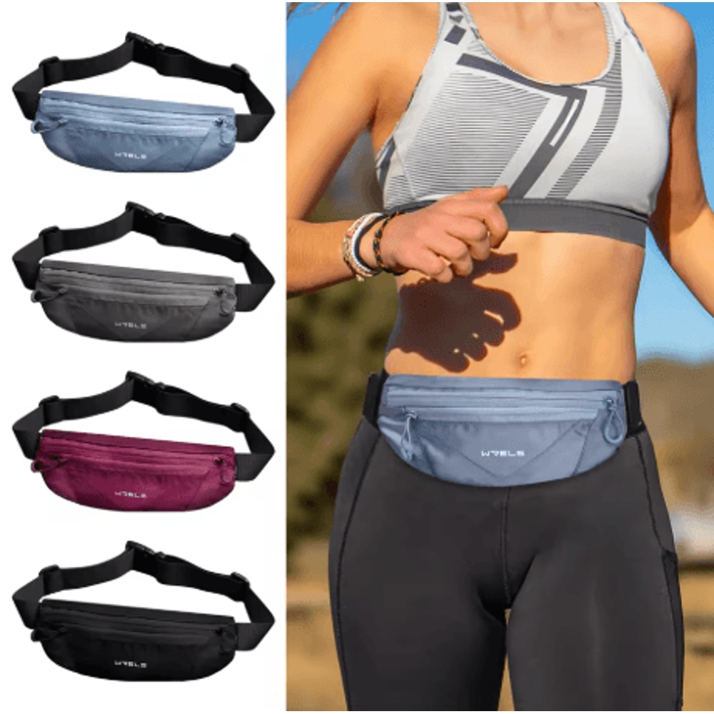 WRELS Running Sports Belt Waterproof Waist Pack With Pockets For Marathon Jogging And Cycling Unise 0