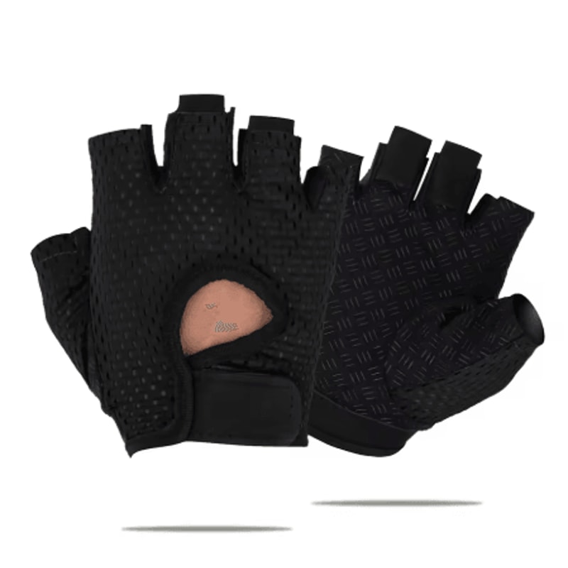 Womens Gym Fitness Gloves Breathable Half Finger Anti Slip Gloves For Cycling Weight Lifting And Yo 2