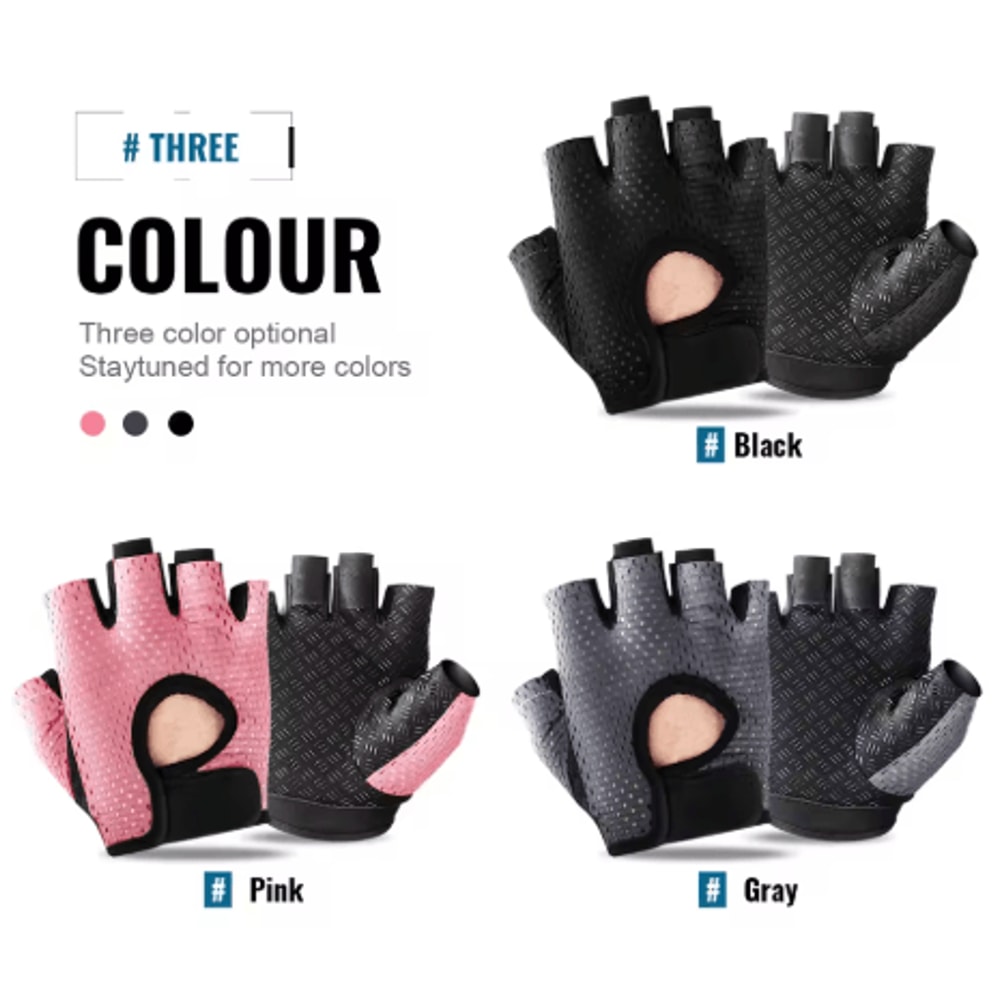 Womens Gym Fitness Gloves Breathable Half Finger Anti Slip Gloves For Cycling Weight Lifting And Yo 6