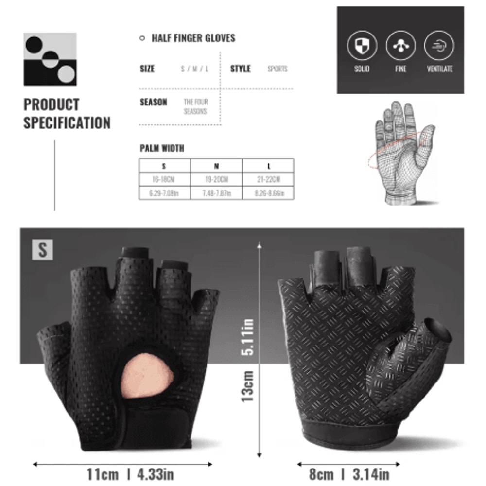 Womens Gym Fitness Gloves Breathable Half Finger Anti Slip Gloves For Cycling Weight Lifting And Yo 7