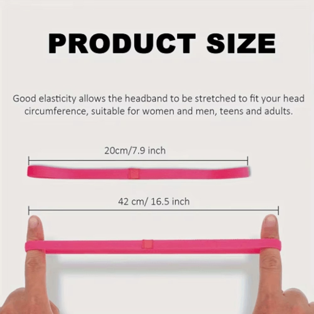 3PCS Sports Headbands Non Slip Elastic Sweatbands For Running Yoga And Fitness Unisex 9