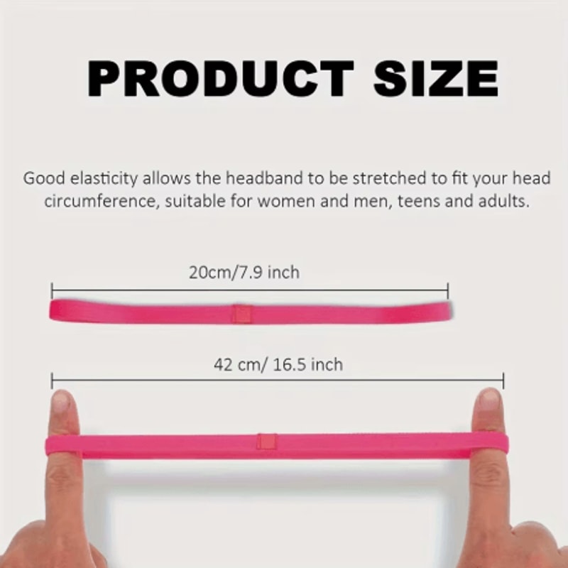 3PCS Sports Headbands Non Slip Elastic Sweatbands For Running Yoga And Fitness Unisex 9