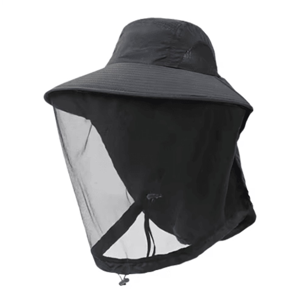 Mosquito Prevention Fishing Cap Full Mesh Insect Protective Head Net With Drawstring And Windproof 1